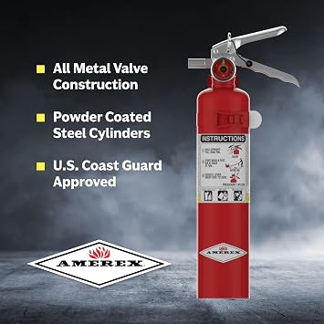 Amerex B417T 2.5 lbs ABC Dry Chemical Fire Extinguisher with Wall Bracket