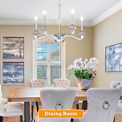 Miniatura 28 de Lámpara negra para comedor, 28.5 pulgadas de diámetro, moderna lámpara de vela sobre mesa, lámpara de granja de 9 luces para cocina, dormitorio