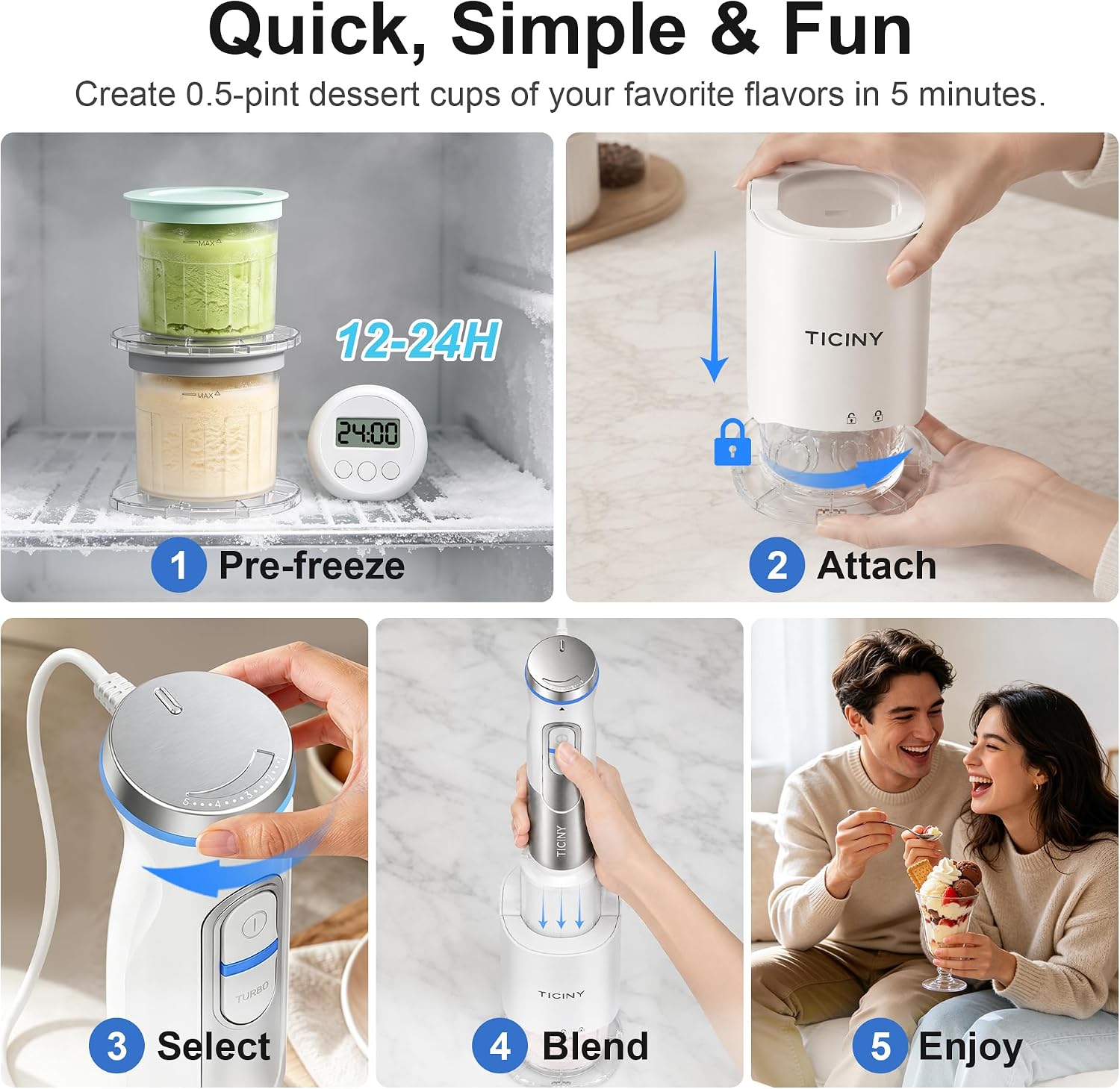 Ice Cream Maker with 17-Speed & Turbo Boost