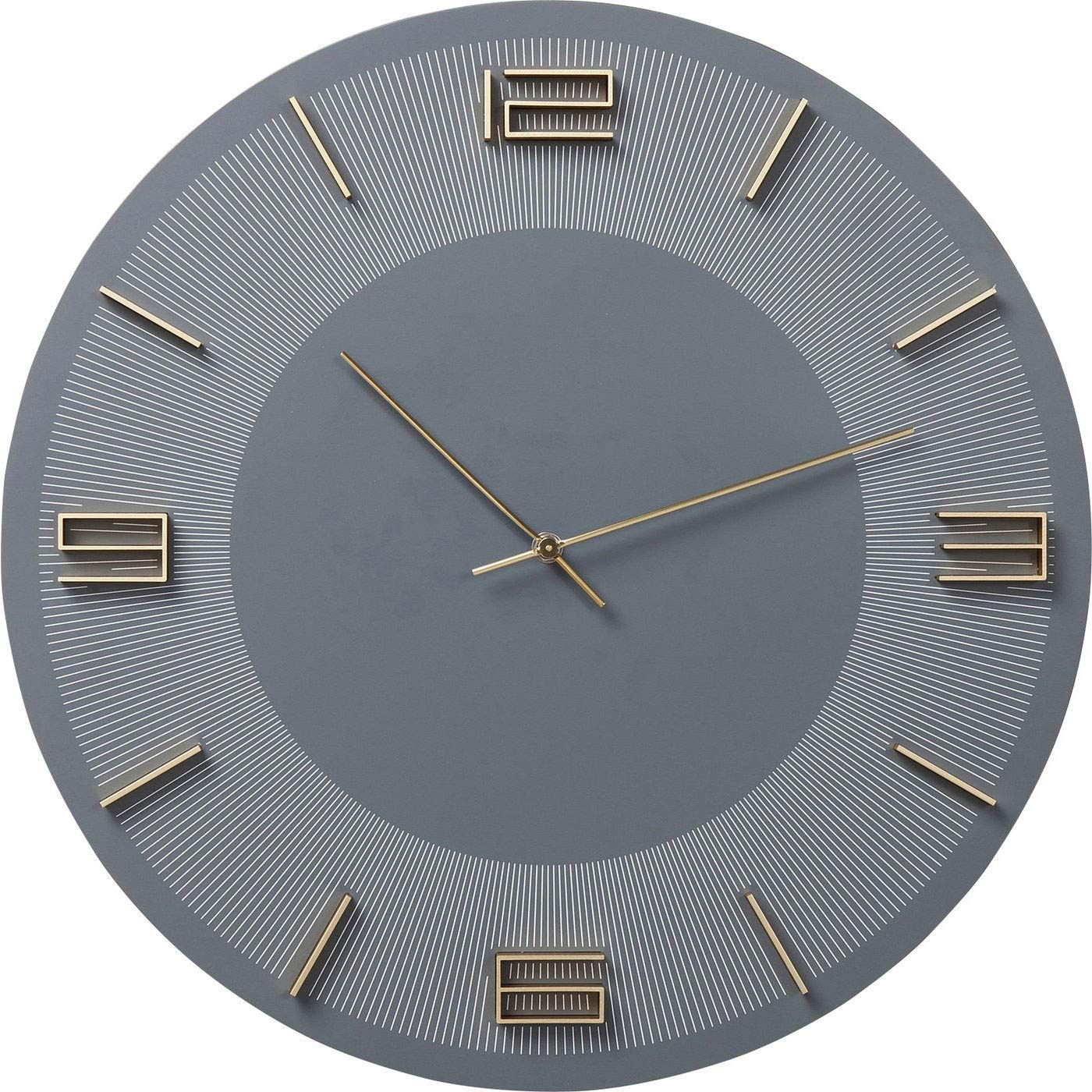 Kare Design Wall Clock Leonardo Grey/Gold Ø49cm