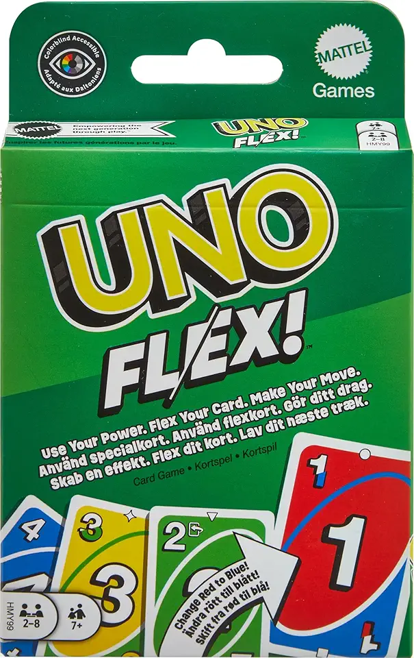 UNO Jogo de Cartas Flex para crianças a partir de 7 anos
