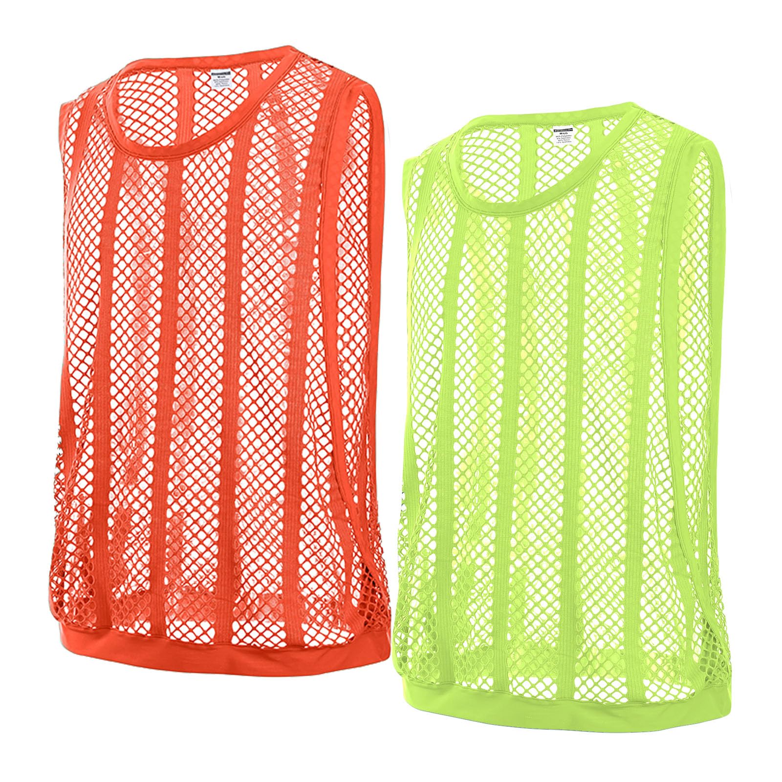 ZAIGGUT Mens Fishnet Tank Top Mesh Vest See Through Breathbale Sleeveless Shirts