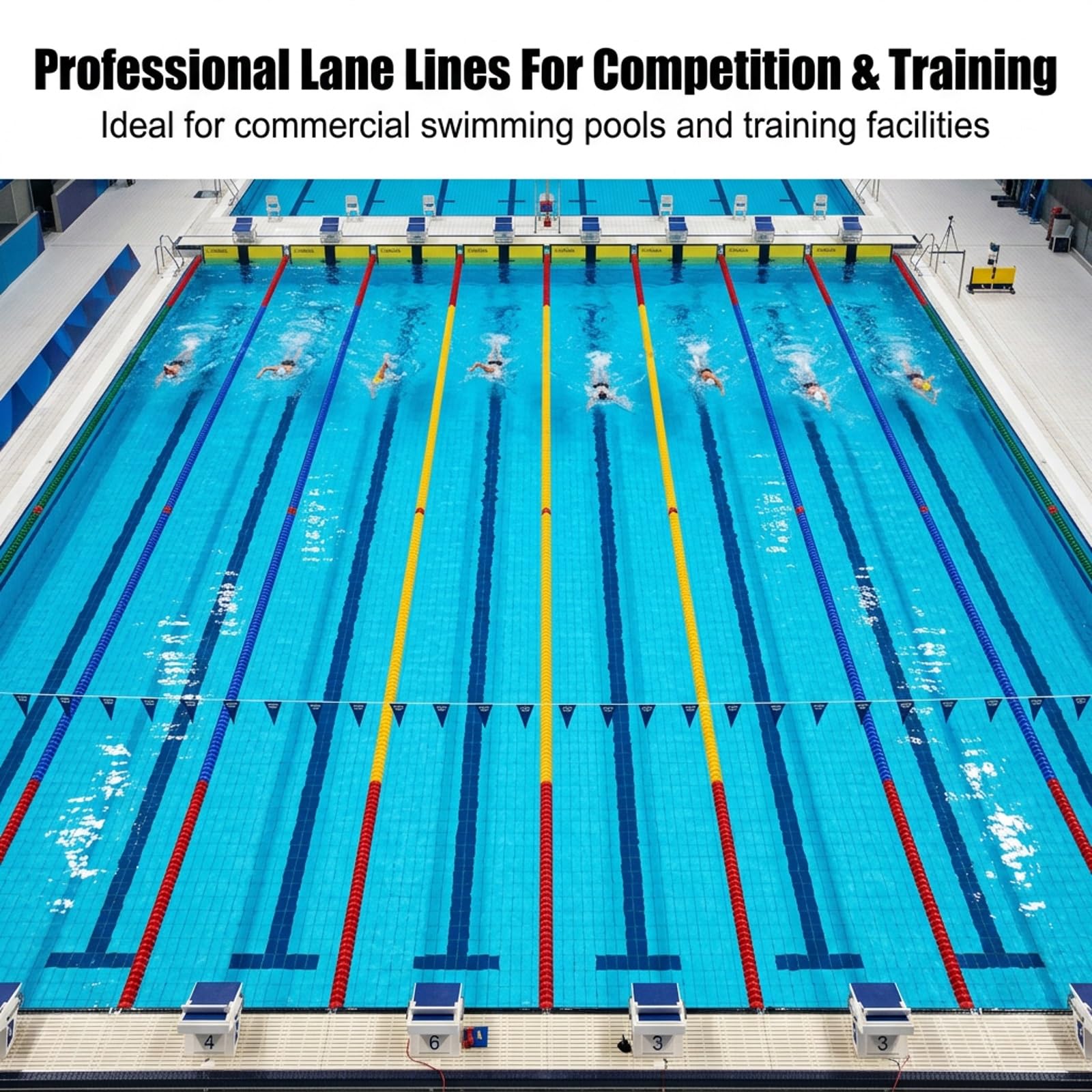 Kit de Cuerda de Seguridad para Piscina y Flotadores, Corchera Piscina Multi-Medida con Boyas en Espiral 6cm 9cm, Línea de Marcación Rompeolas Calle