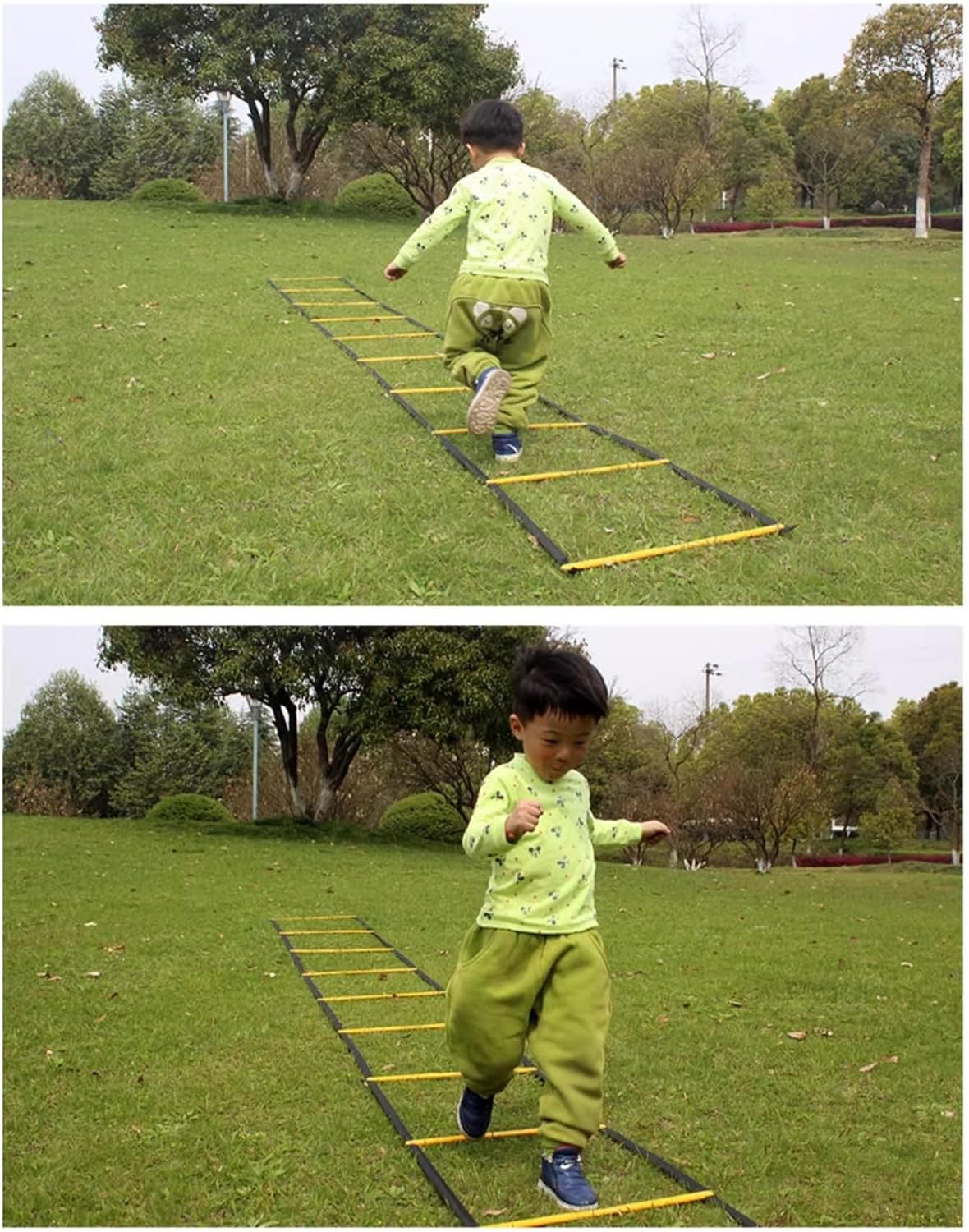 軽量スピードアジャイルトレーニング、間隔42cm/16.5インチ、リベットで固定、サッカーバスケットボール用ポータブルトラック