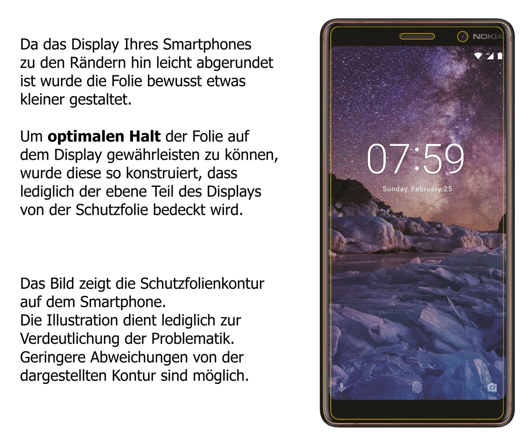 Dipos Pellicola Protettiva Privacy 4 Lati Per Nokia 7 Plus - Anti-Sguardi, Resistente Ai Graffi, Made In Germany - 5
