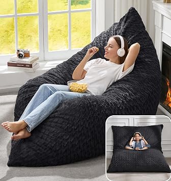 Hobestluk Adult Bean Bag Chair 3 in 1 Convertible Large Bean Bag Sofa
