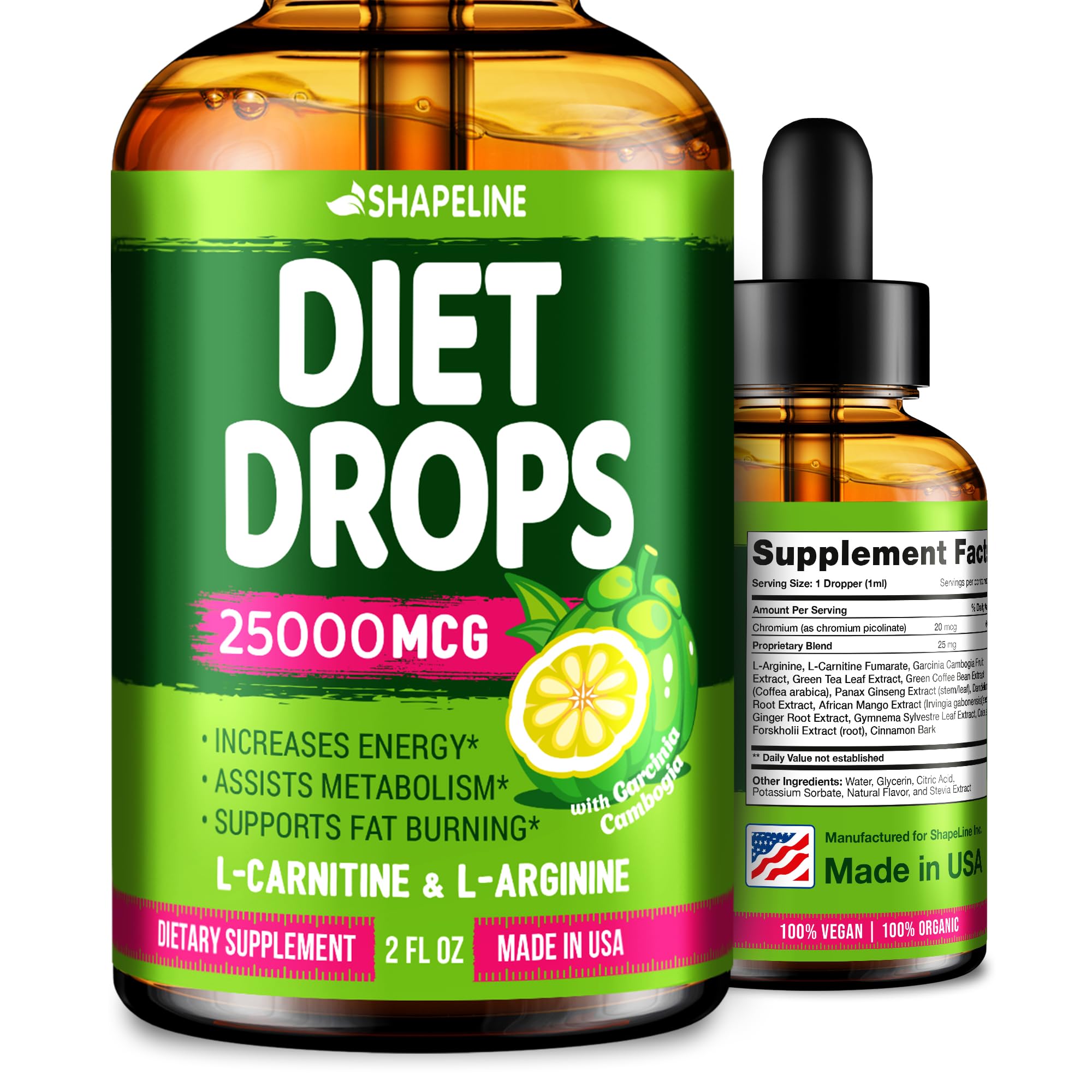 diet drops l carnitine l arginine Amazon.com: YES NATURALS! Weight Loss Drops - Natural Metabolism Booster &  Appetite Suppressant - Made in USA main image 1