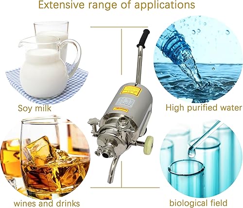 Miniatura 7 de TECHTONGDA Bomba de bebidas de grado sanitario 3TH, máquina de transferencia de líquido de acero inoxidable, bomba centrífuga de grado alimenticio