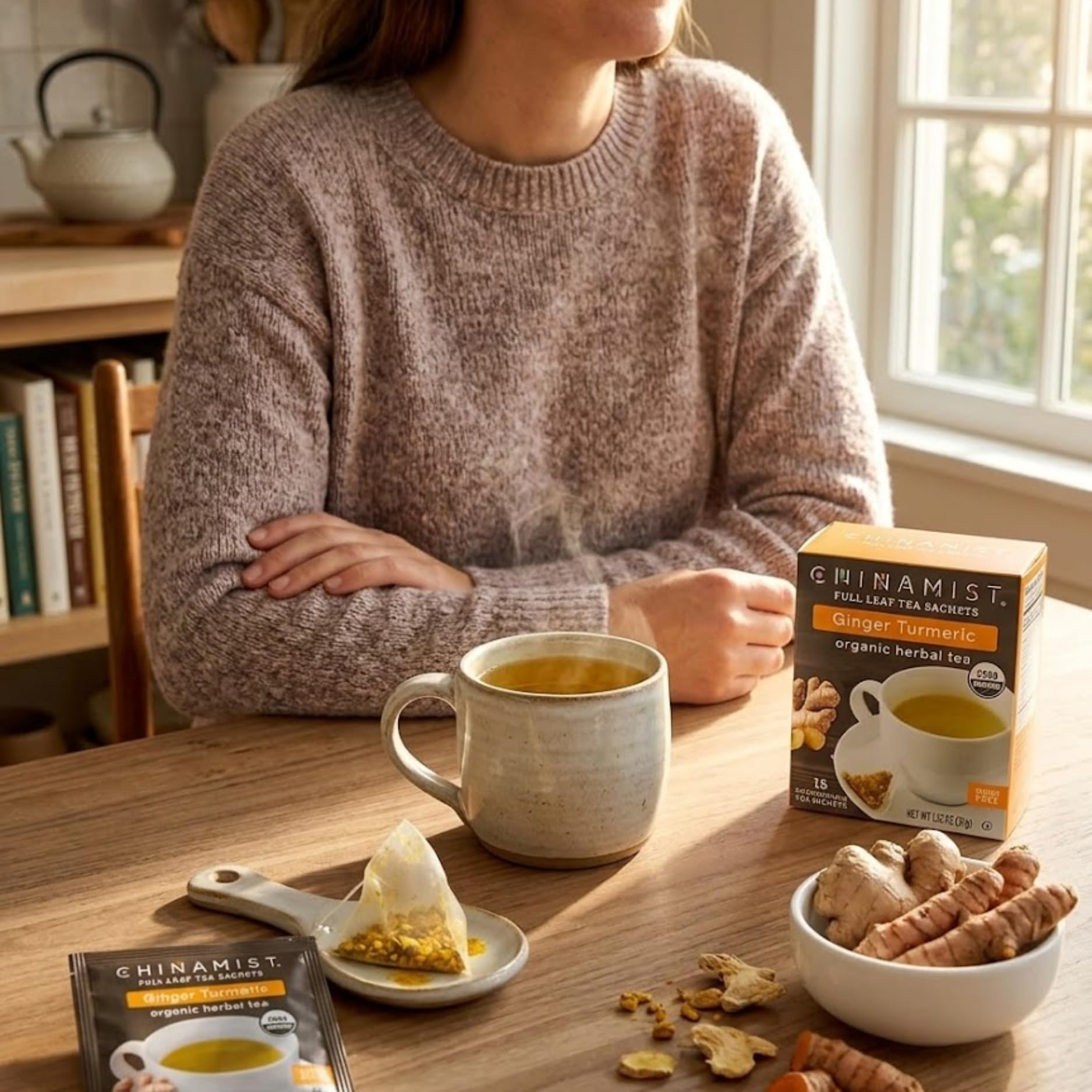 Amazon.com : China Mist Full Leaf Tea Sachets, Ginger Turmeric
