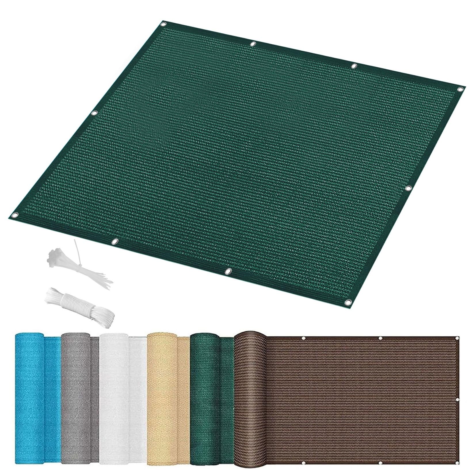 KLGFBDC Outdoor 120x500cm Dark Green Sunshade Fabric with Grommets UV Protection Windbreak Tear Resistant Garden Netting for Balcony Patio and Terrace