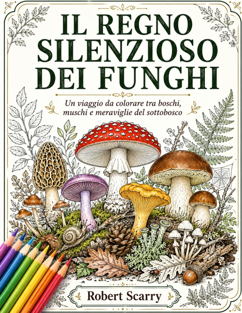 IL REGNO SILENZIOSO DEI FUNGHI: Un viaggio da colorare tra boschi, muschi e meraviglie del sottobosco (Spazio al Colore)