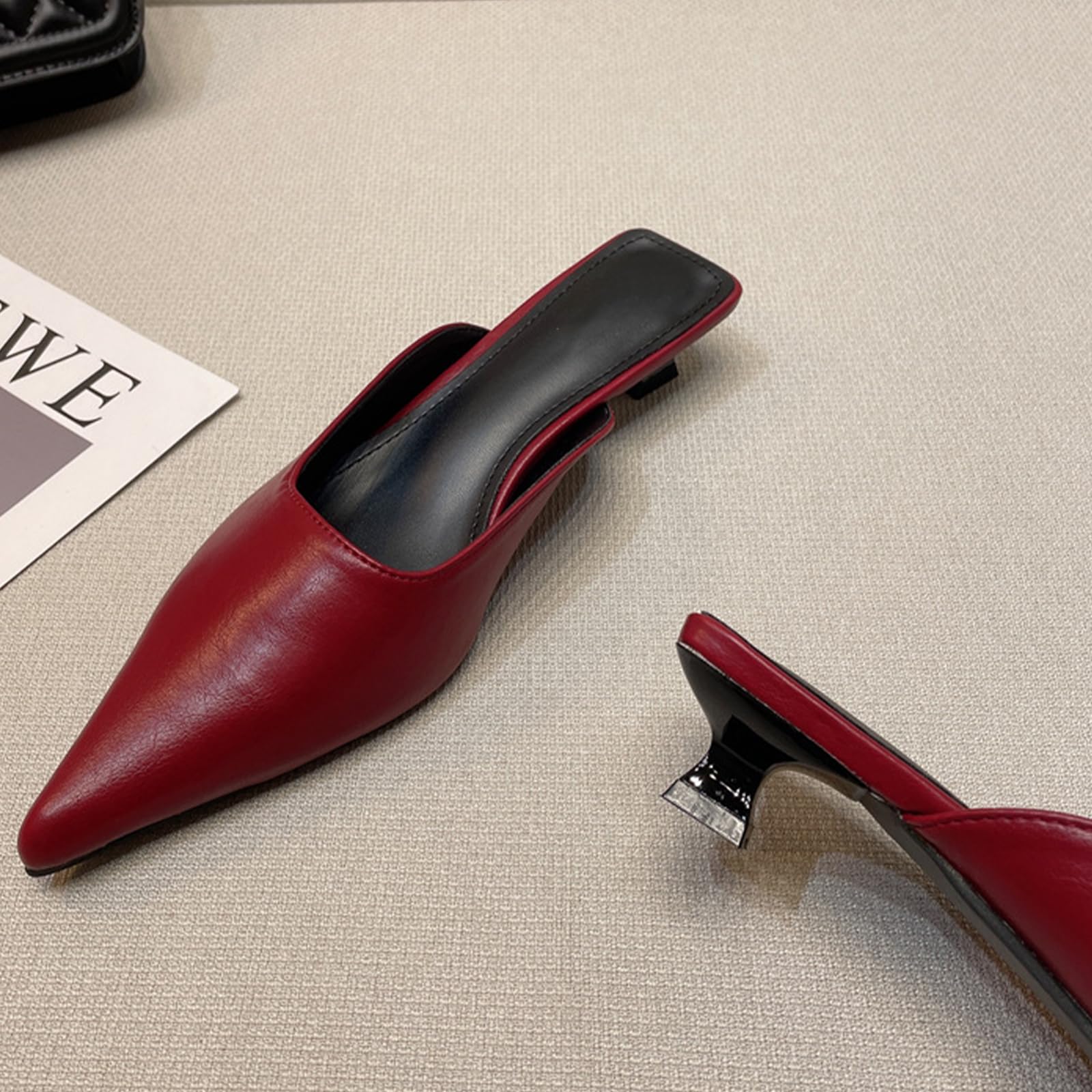 靴 Pointed Sling Back Mules Amazon.com | CPMBFDC Women's Slingback Kitten High Heels Pointed