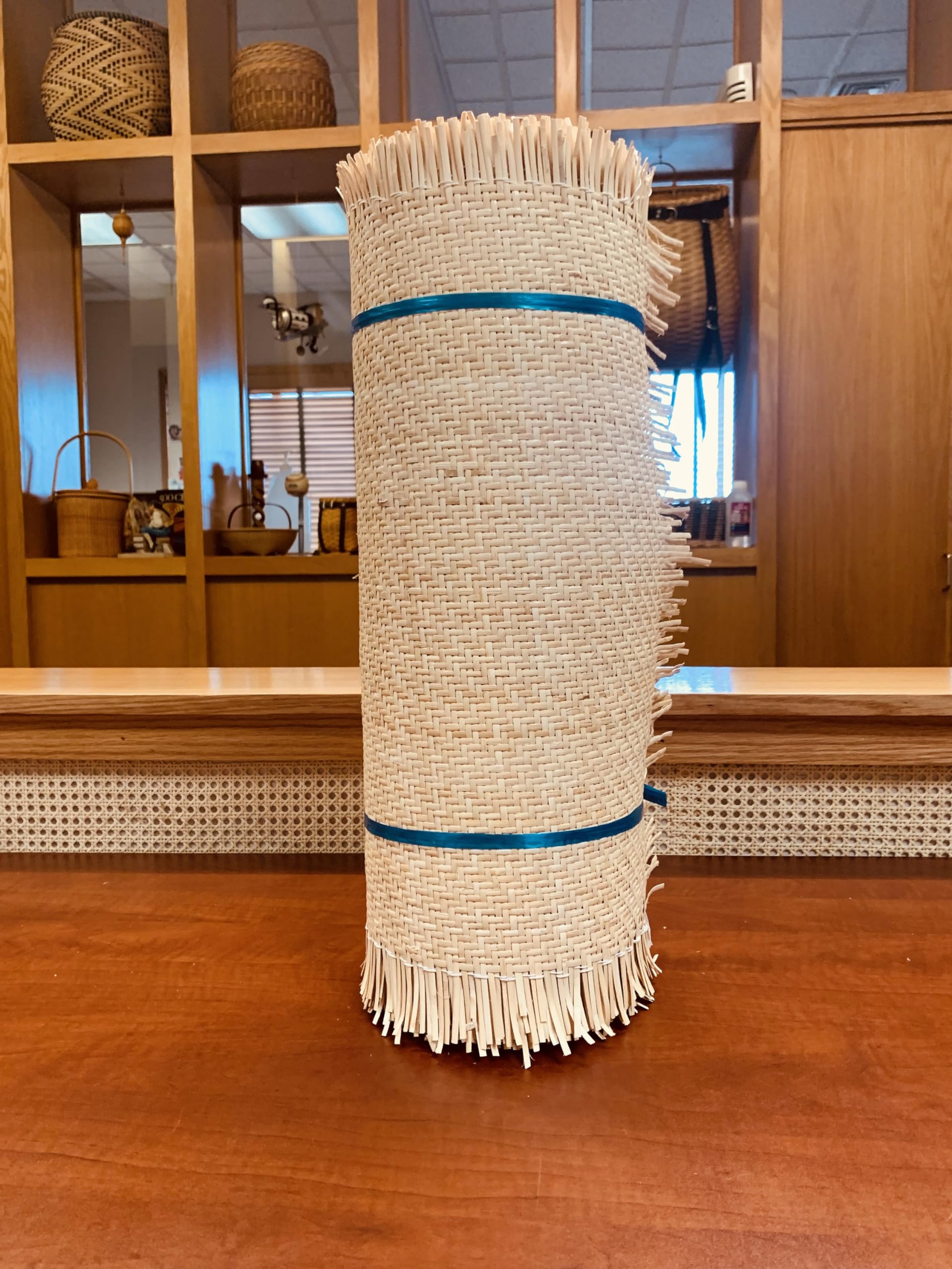 Rollo de Mimbre Natural, ratan rollo mimbre natural rejilla mimbre, 35x250 mimbre rollo, Correas de Caña Natural Rattan cannage, ratan natural por metros, para Manualidades Gabinete Silla Muebles