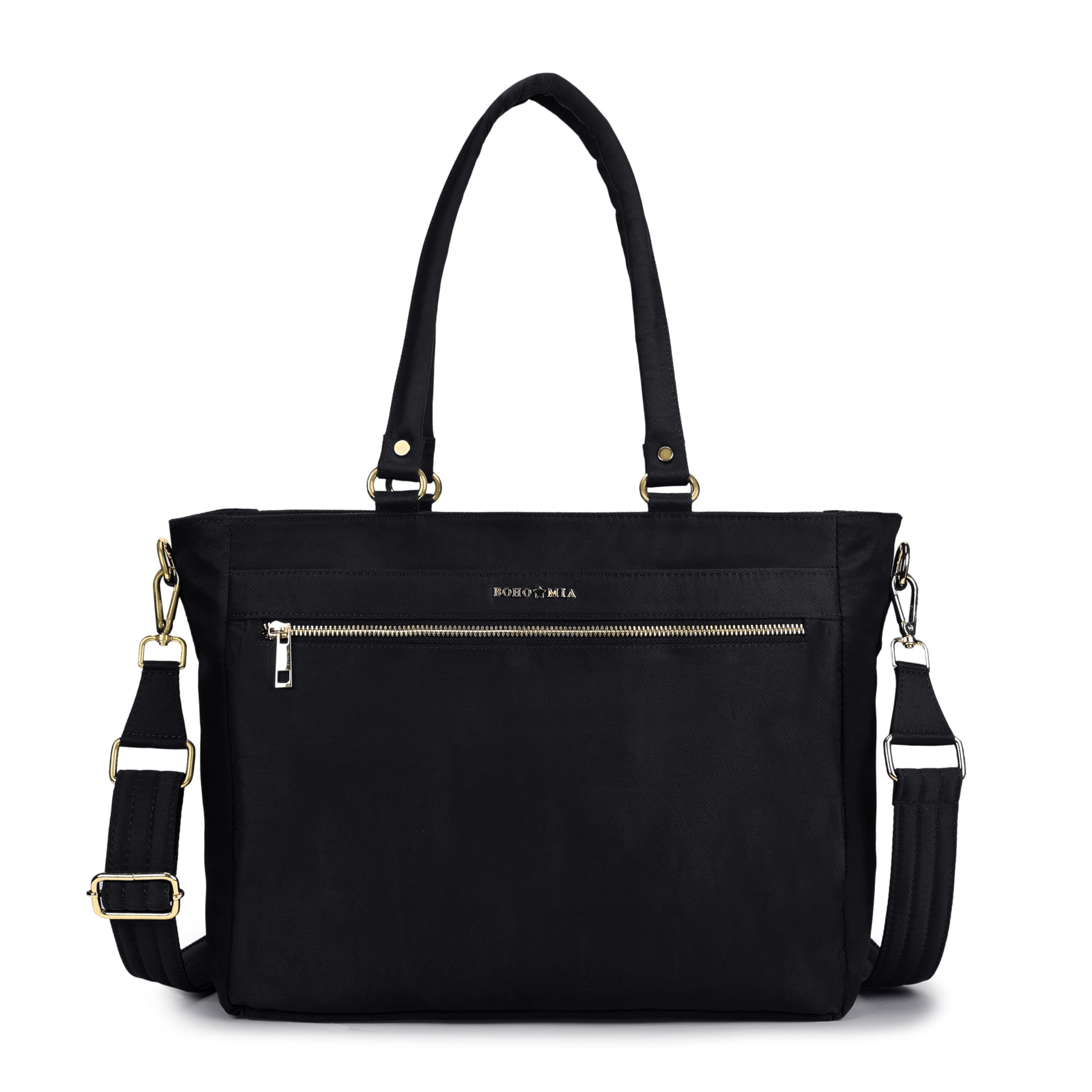 Wanderer Midi Office Bag for Women | Premium Nylon Laptop Tote with Padded Sleeve | 9 Pockets, Lightweight 500g, Water-Repellent Work Bag | Fits Laptop & iPad | Burgundy/Black-image-29