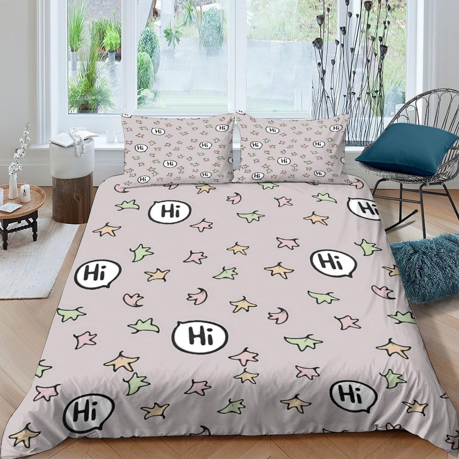 Ctjqhvkz Style-7 3D Printed Cartoon Frog Fitted Sheet Microfiber Cute Speech Bubble Bed Cover For Bedroom Dorm Easy Care Decor, Anti-Slip Single（135X200cm）