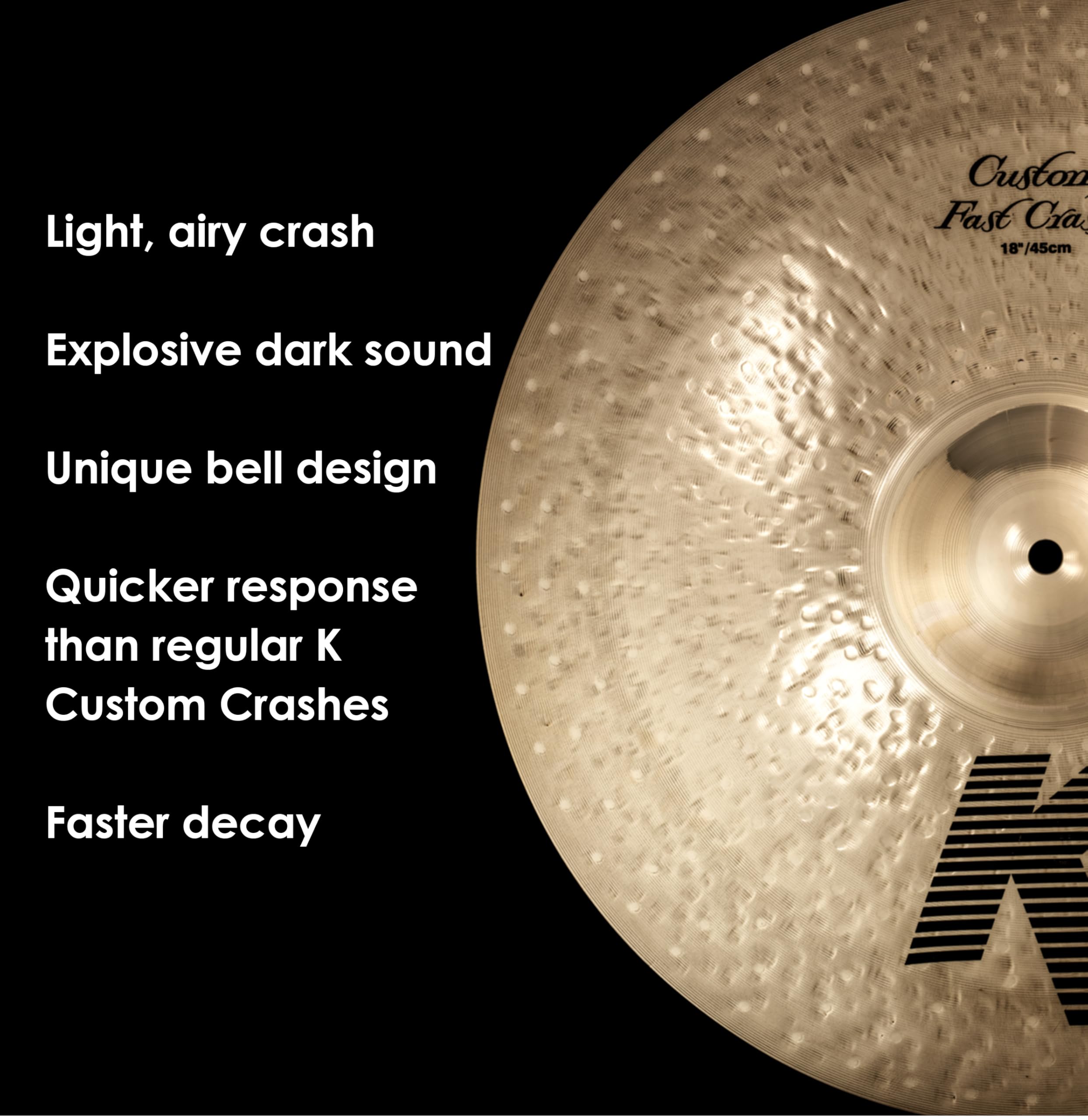 Amazon.co.jp: ジルジャン ファーストクラッシュシンバル Kカスタム 18