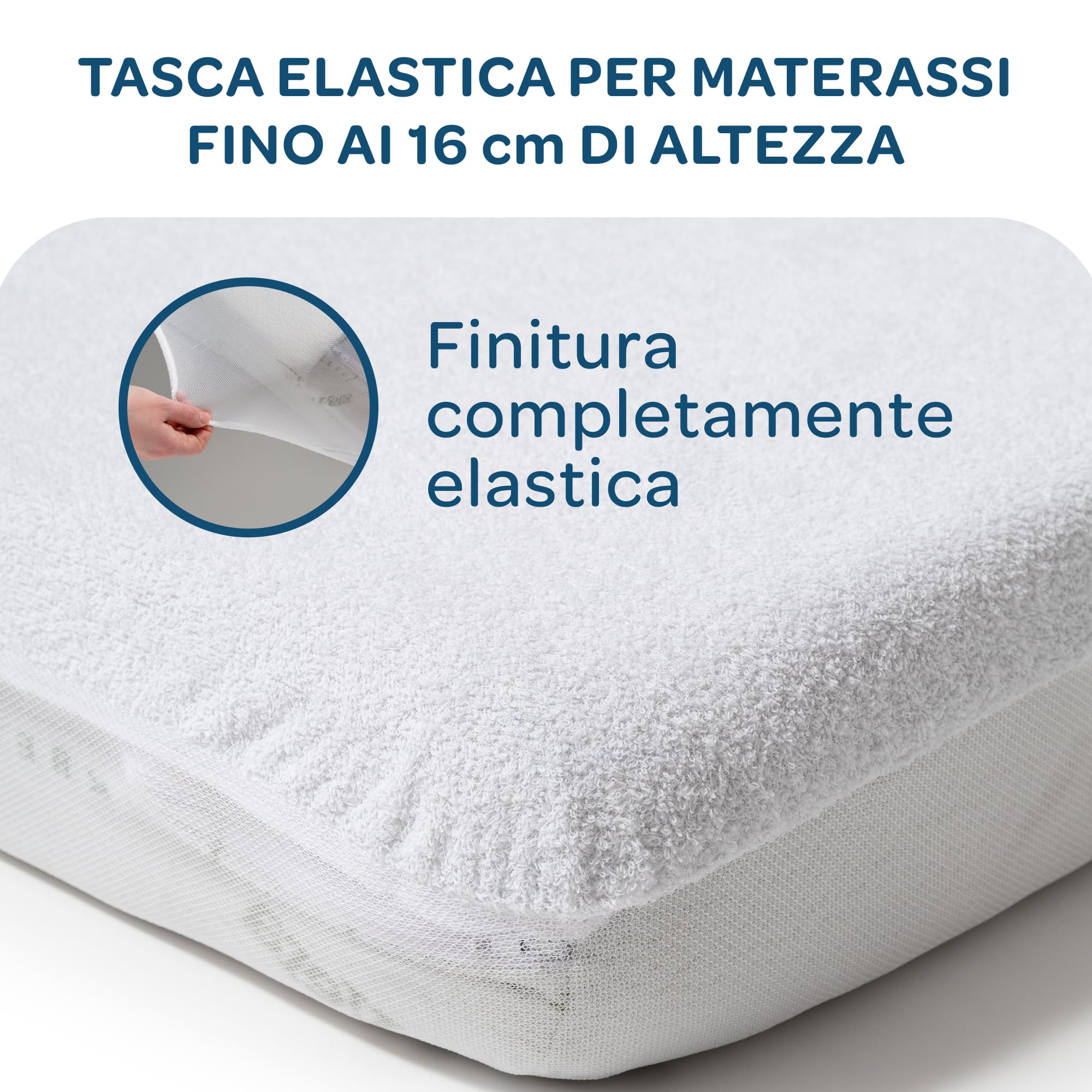 DolciSogni Coprimaterasso Lettino 50x85 cm Impermeabile (2 Pezzi) – Angoli Elasticizzati – Traspirante, Antibatterico e Morbido sulla Pelle – Lavabile fino a 60°C – Certificato OekoTex Made in Europe