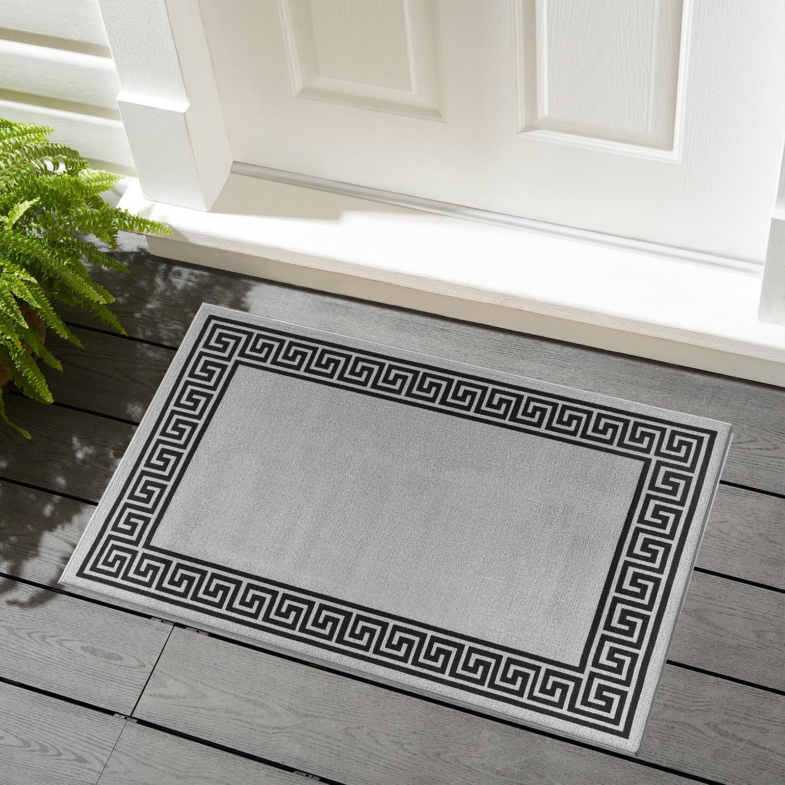 renoazul® Carpet Runners for Hallways Non-Slip Long & Wide Heavy-Duty Plain | 80 x 300 cm Super Absorbent Indoor Stair Carpet and Kitchen Anti-slip Floor Mats - Greeky Rug - Grey & Black — view 45