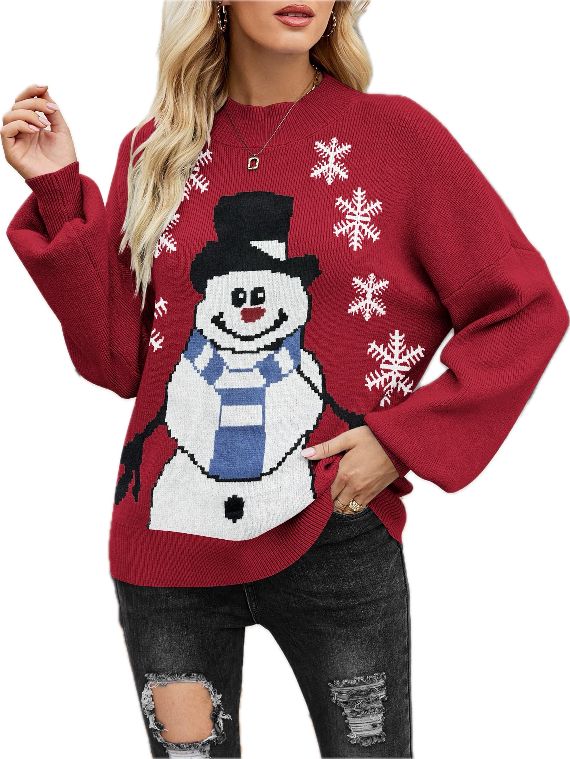 Zeagoo Sweaters for Women Fall Fashion 2025 Trendy Long Sleeve Turtleneck Pullover Lantern Knit Sweater Tops