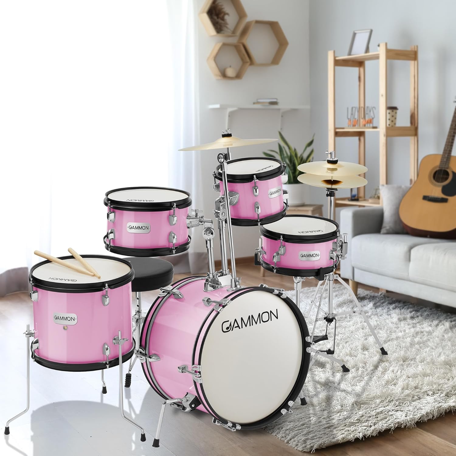 Gammon Percussion 5-Piece Junior Drum Kit Pink Nigeria Ubuy