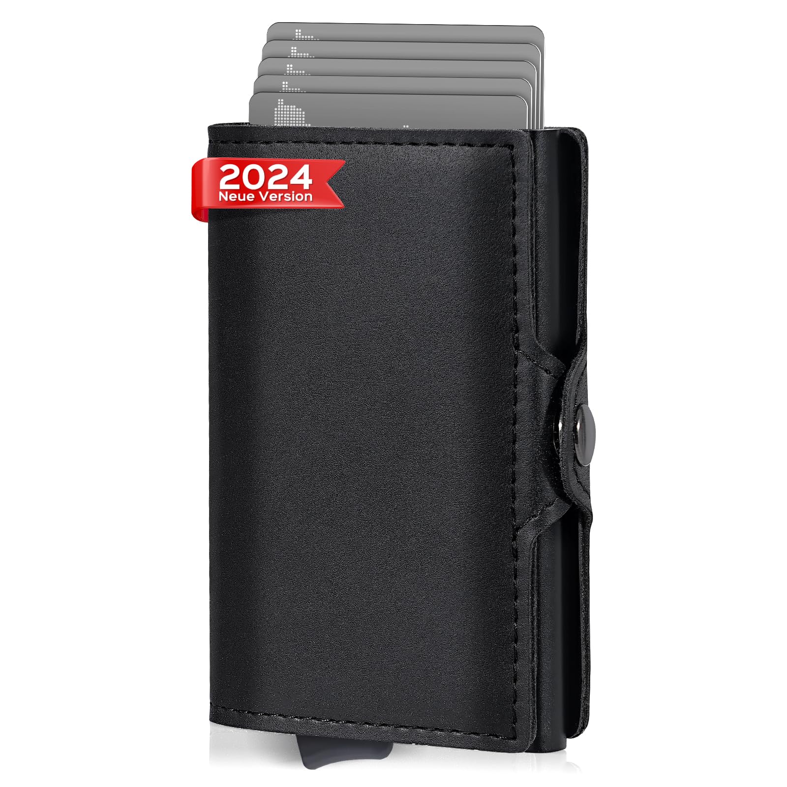AISIR Porta Carte di Credito,Portafoglio Uomo,Portafoglio da uomo,Portafoglio Uomo Slim di Protezione RFID,Mini Portafoglio da uomo con Scomparto per Banconote e Scomparto per Monete.