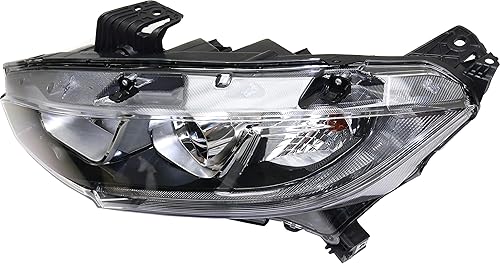 Miniatura 6 de Evan-Fischer - Juego de 2 faros delanteros compatibles con Honda Civic 2016-2020 lente transparente halógena con bombillas CAPA