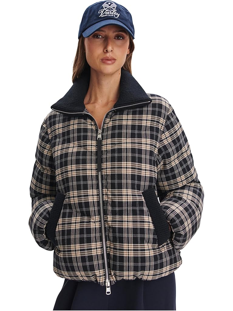 Navy Varley Bryony Short Puffer Jacket