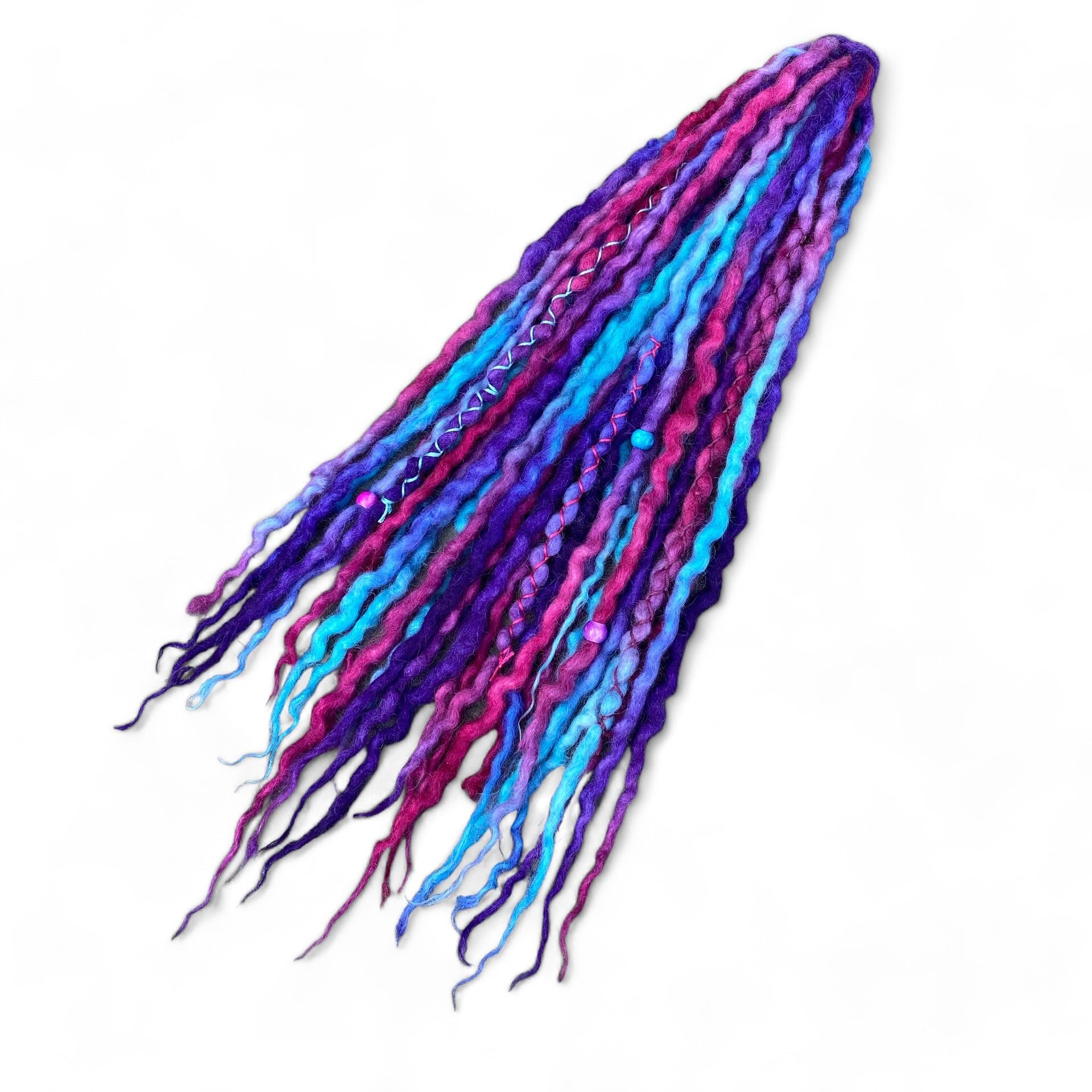 Custom Dreadlocks - Cosmic - Double Ended Wool Dreadlocks, Full Head or Accent Set