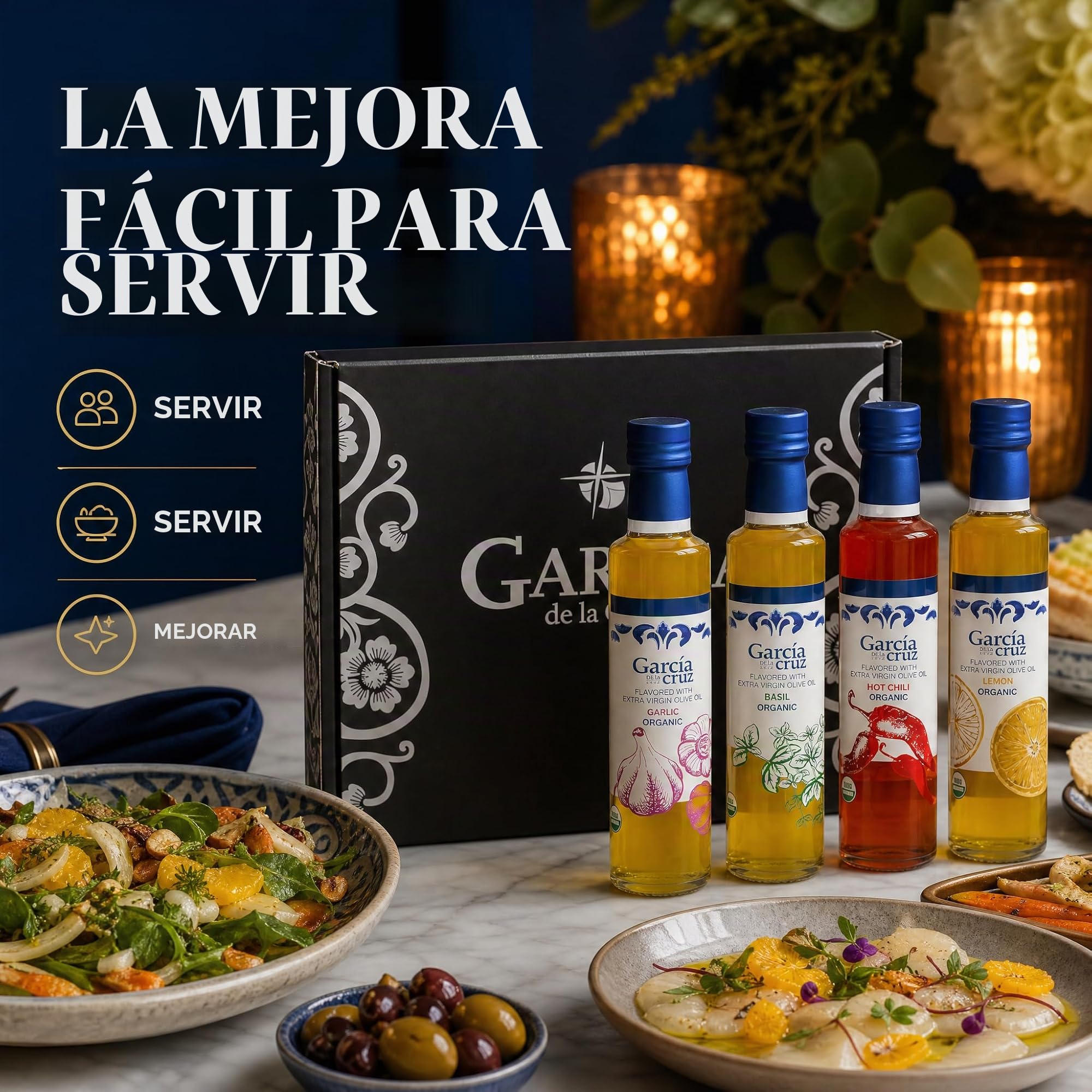 GARCÍA DE LA CRUZ Aceite de Oliva Virgen Extra Ecológico Aromatizado 250 ml