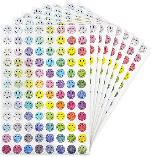 Miniatura 8 de Yeachlaing 2400 calcomanías redondas transparentes de 0.5 pulgadas, mini calcomanías transparentes en forma de pata para profesores, tabla de