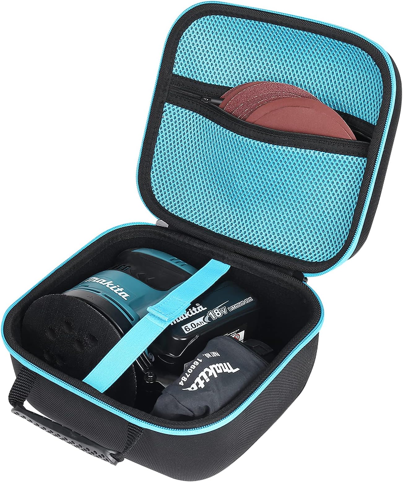 Hard Travel Bag for Makita DBO180Z Cordless Eccentric Sander 18V and Accessories (Bag Only)