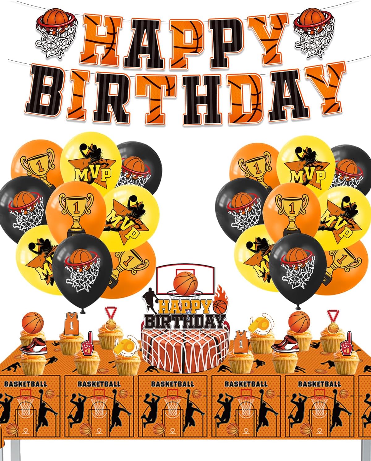 HXJFGDM Basketball Birthday Party Decorations Basketball