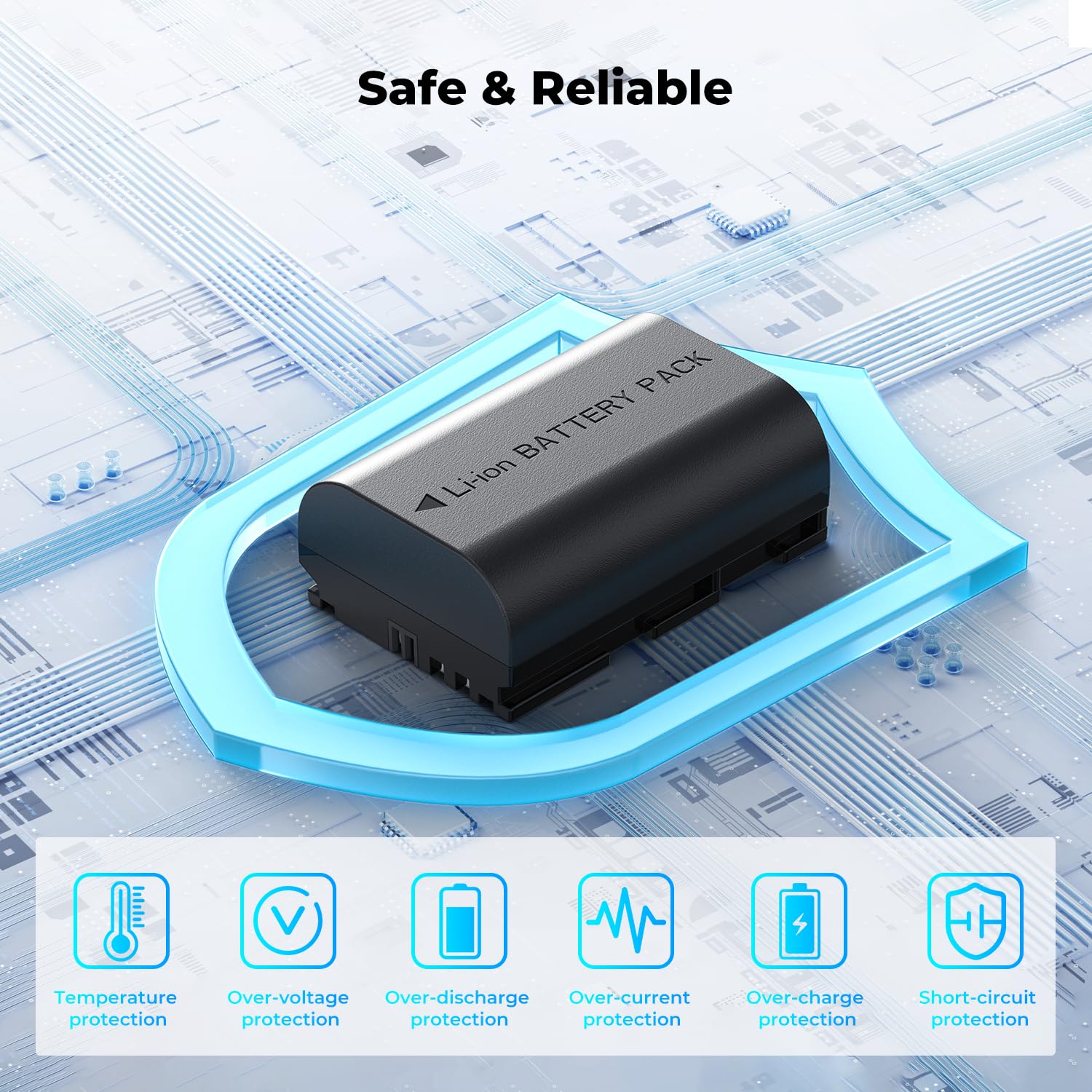 K&F CONCEPT 3-Pack LP-E6P Batería 2280mAh y Cargador, Compatible con Canon R6 Mark II/III, R5 Mark II, C50, R5 R6 R7, 5D 6D 7D Mark II y más.