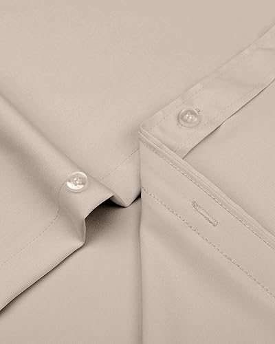 Miniatura 5 de J.VER Camisas de vestir para hombre, de manga larga, elásticas, sin arrugas, formal, para negocios, casual, con botones