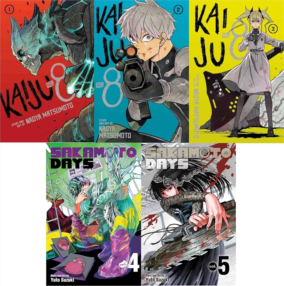 Kaiju No. 8 Manga Set Vol 1-5 by Naoya Matsumoto: Naoya