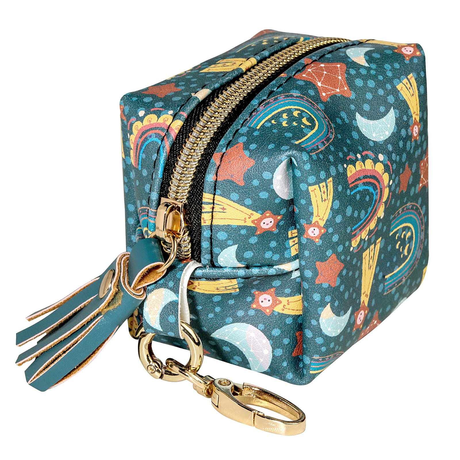 Smlpuame Pacifier Holder Case,BPA Free Leather Baby Pacifier Cover Pouch,Binky Case for Diaper Bag or Purse,Holder 4 Pacifiers or Teether Toy,Outdoor