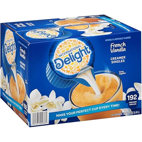 International Delight Vainilla francesa, 192 unidades de cremas de café de una sola porción, valor especial, 1 paquete