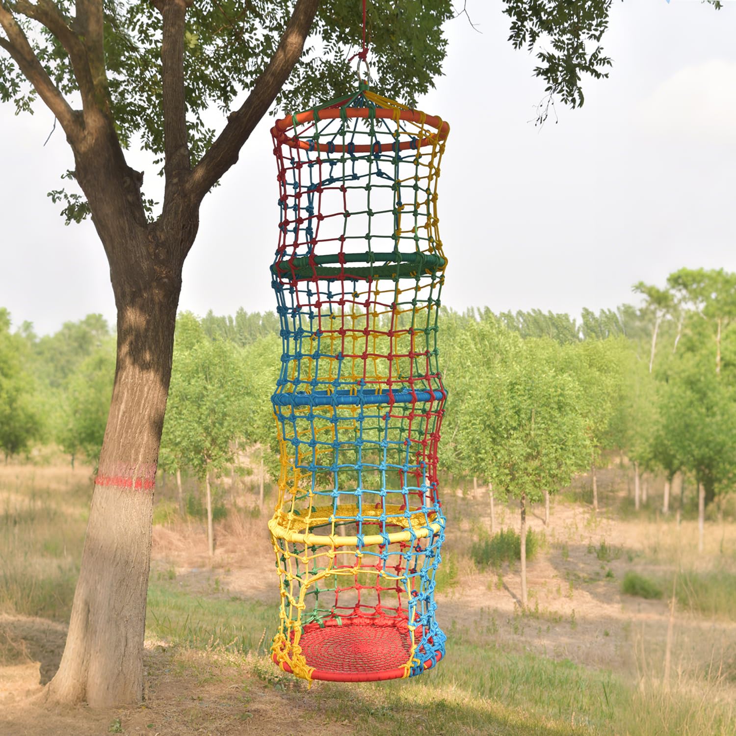 BERADNET Climbing Rope Ladder for Kids Hanging Climbing Net Tree Swing for Children Balance and Coordination Training for Backyard, Tree, Playroom