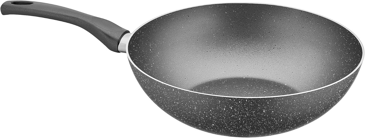 STP GOODS FRED Everyday Cast Aluminum Granite Non-Stick Frying Wok Pan, Dishwasher safe
