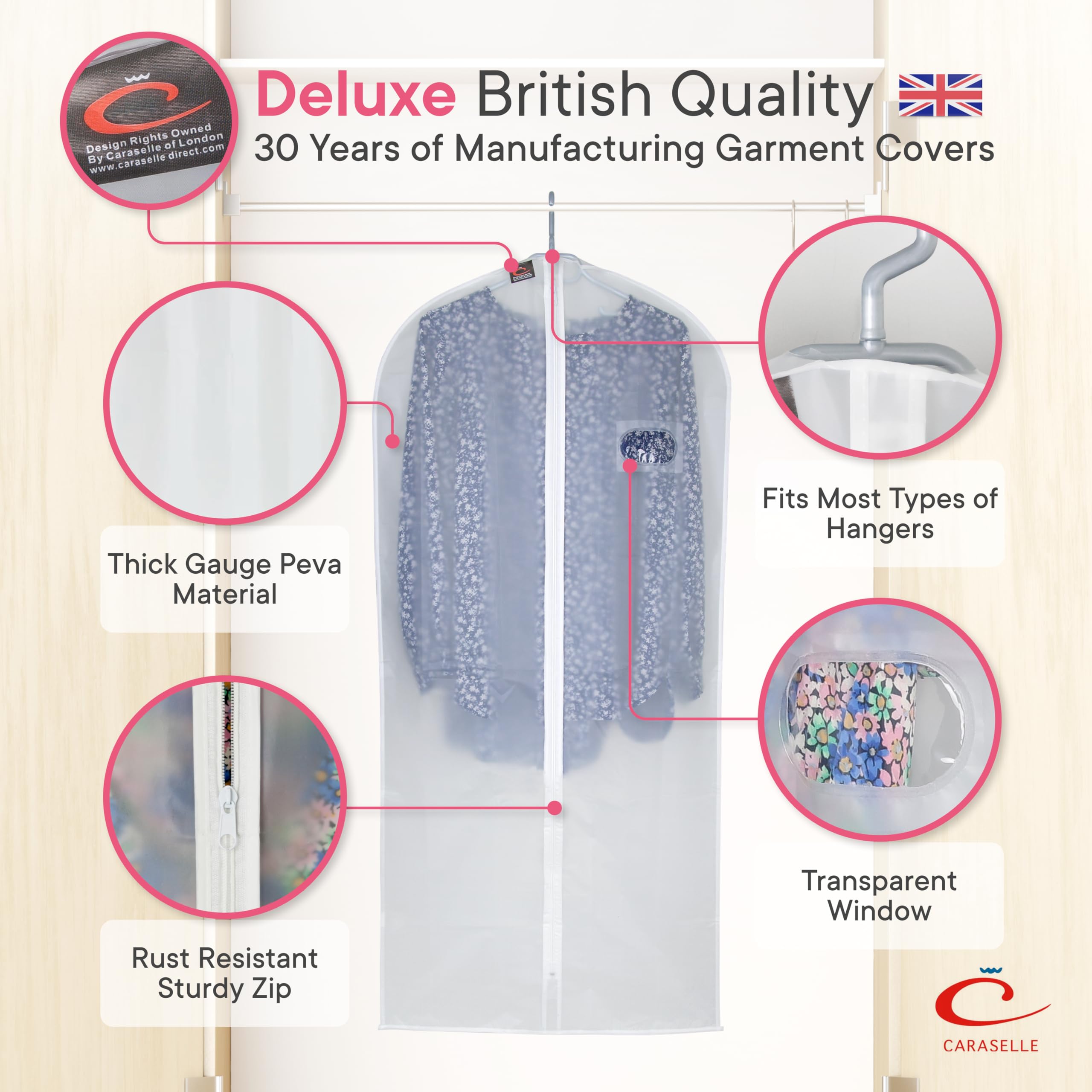 CARASELLE Peva Clothes Cover Protector Bag with Zip - Image 3
