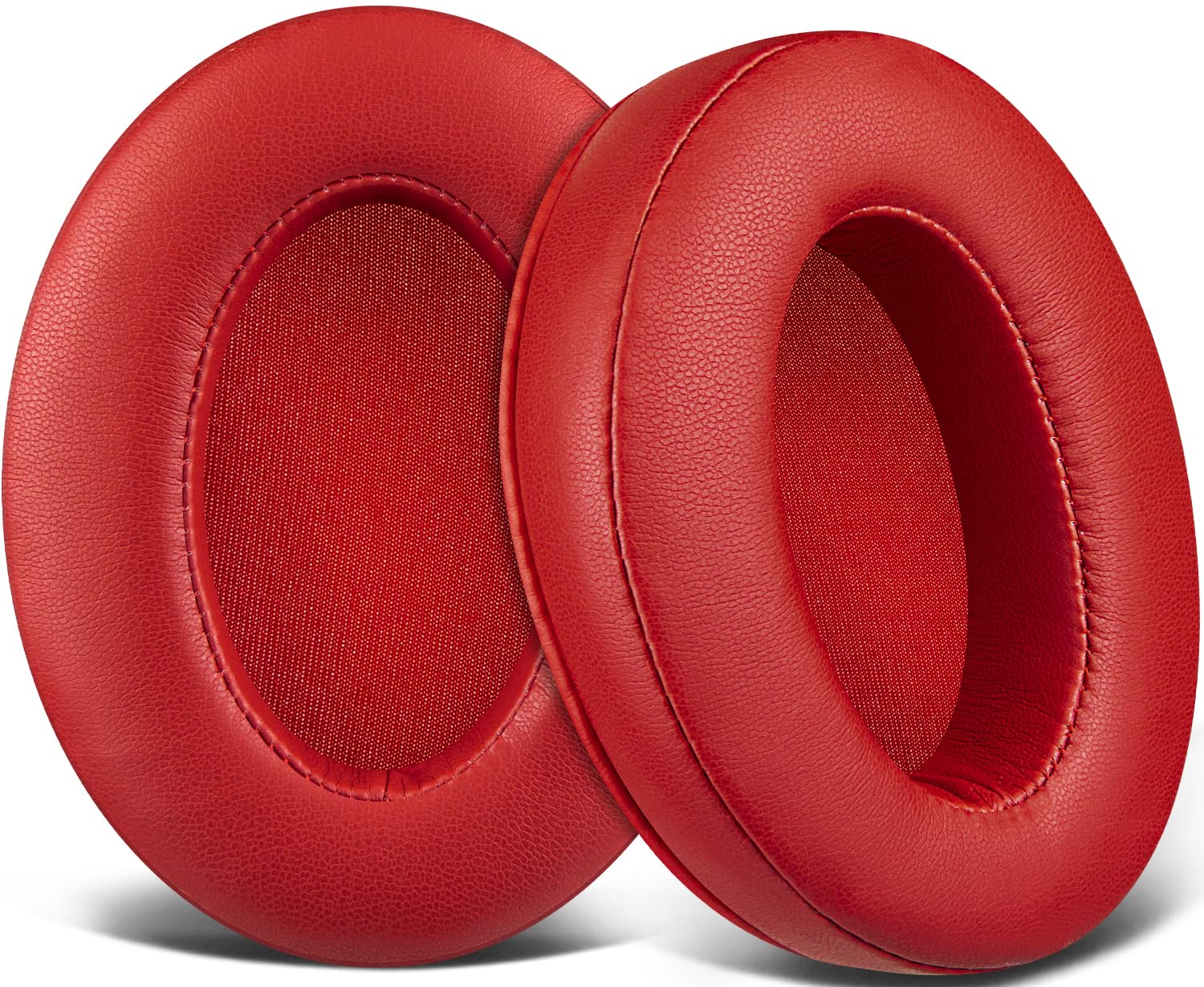 SOULWIT Protein Leather Universal Earpads for ATH M50X/M40X/MSR7, HyperX Cloud 1 2 3/Alpha/Flight/Stinger, SteelSeries Arctis, Sony MDR-7506/1ABT/1RBT/1RNC, Turtle Beach Stealth 420X/600 - Red-image-21