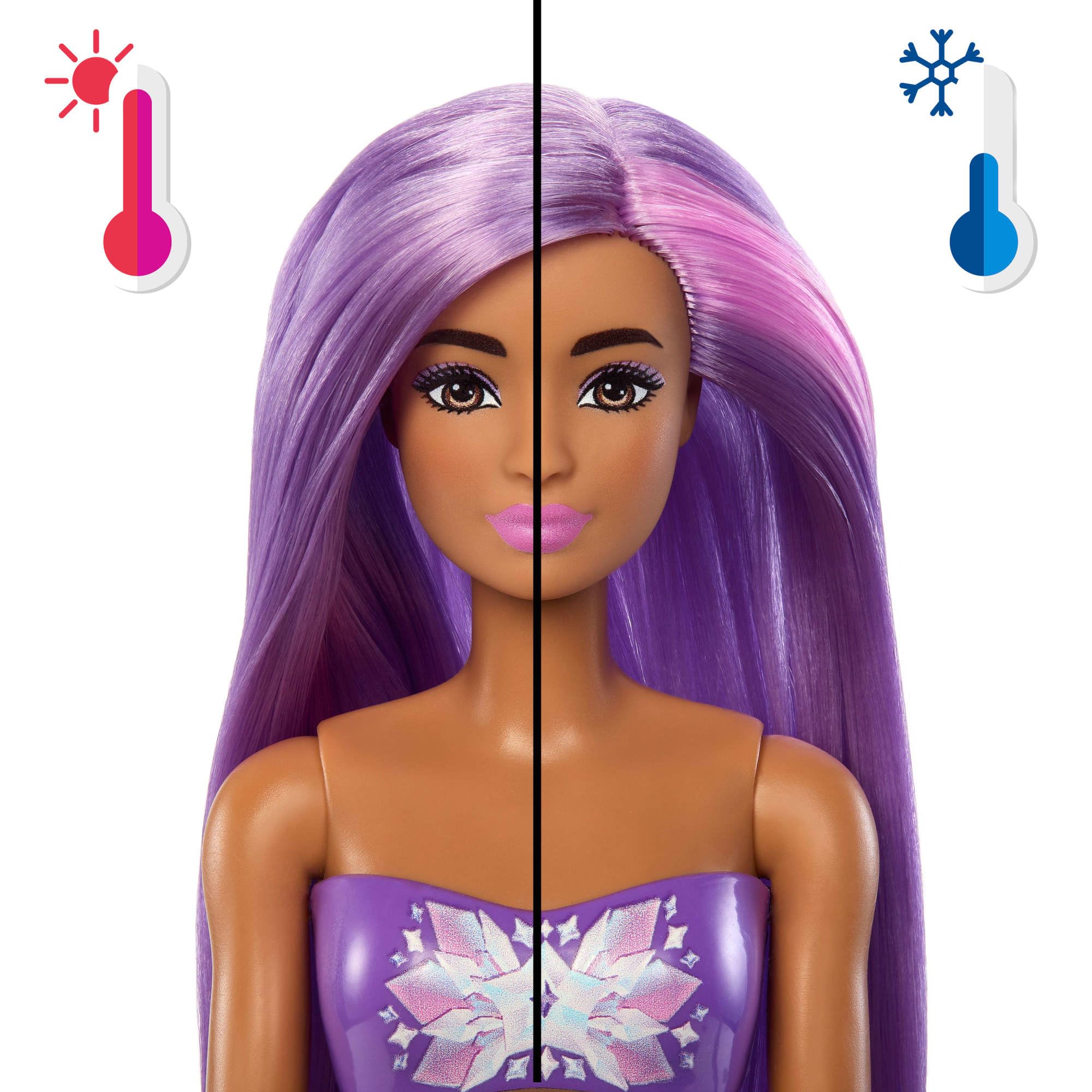 Barbie Color Reveal Globos de Animales Muñeca y Accesorios con 6 sorpresas Que Incluyen Cambio de Color y Globo de Animal en Miniatura (los Estilos Pueden Variar), JFV58
