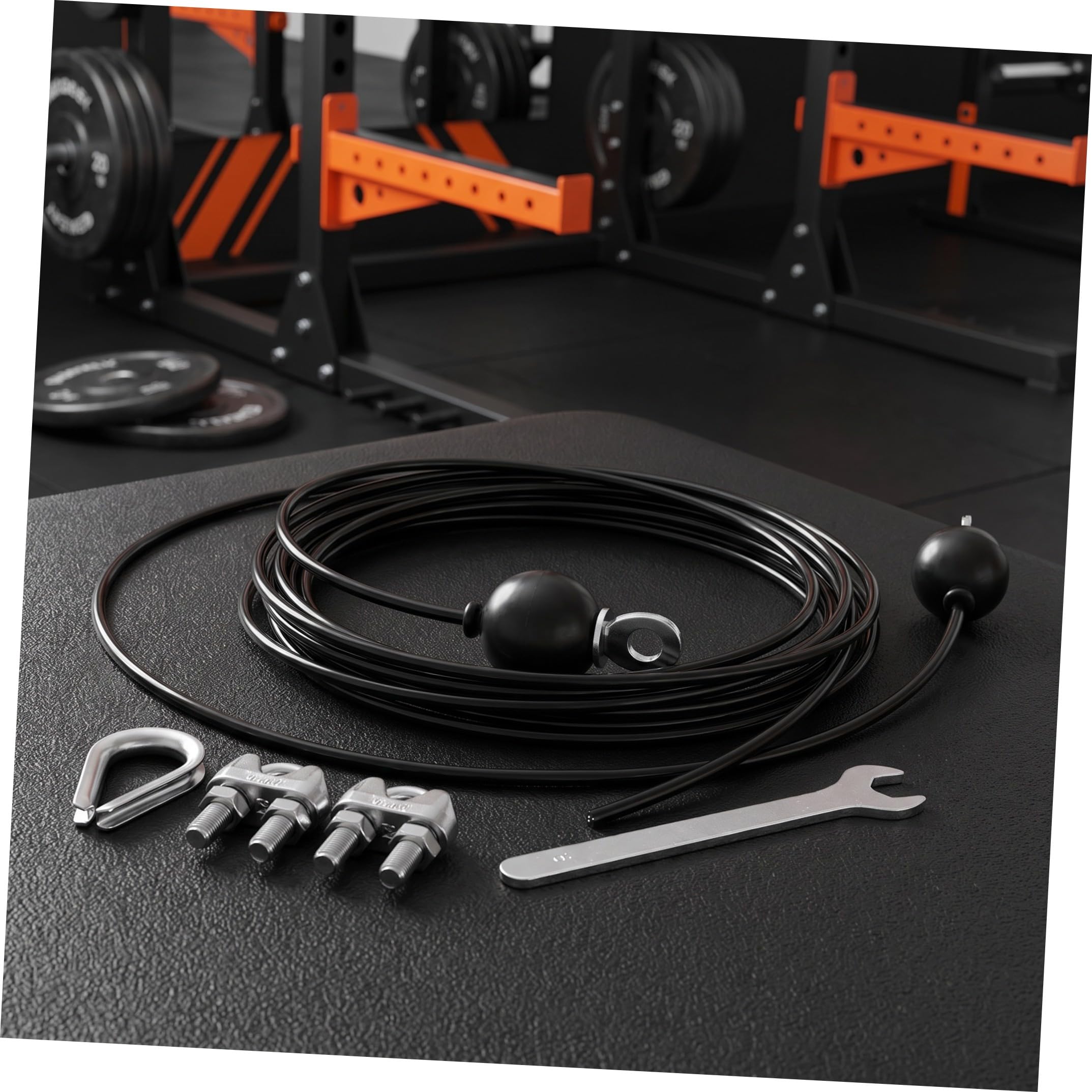 EXCEART 2 Juegos Cable de Poleas de Gimnasio Ajustable, 196 Pulgadas