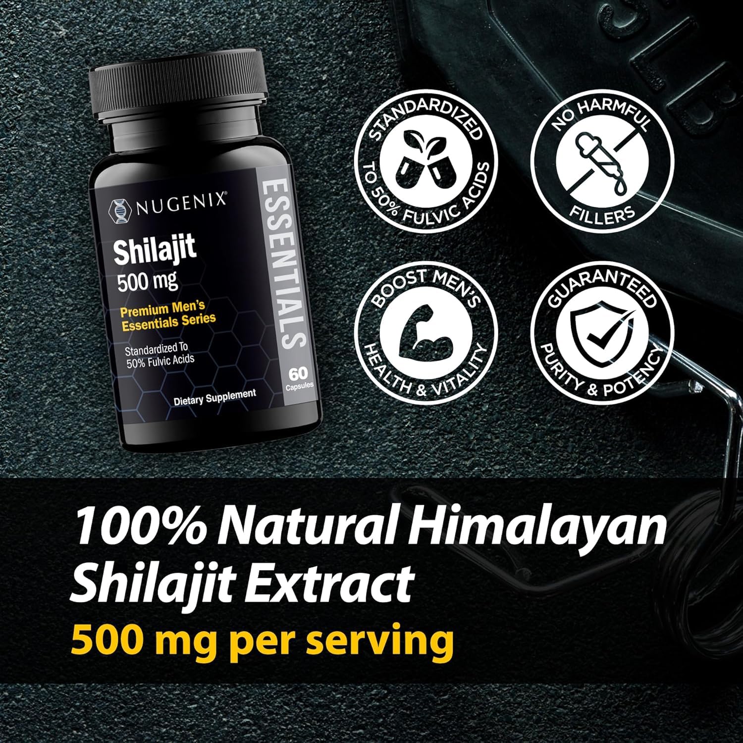 Amazon.com: Nugenix Essentials Shilajit Capsules Supplement