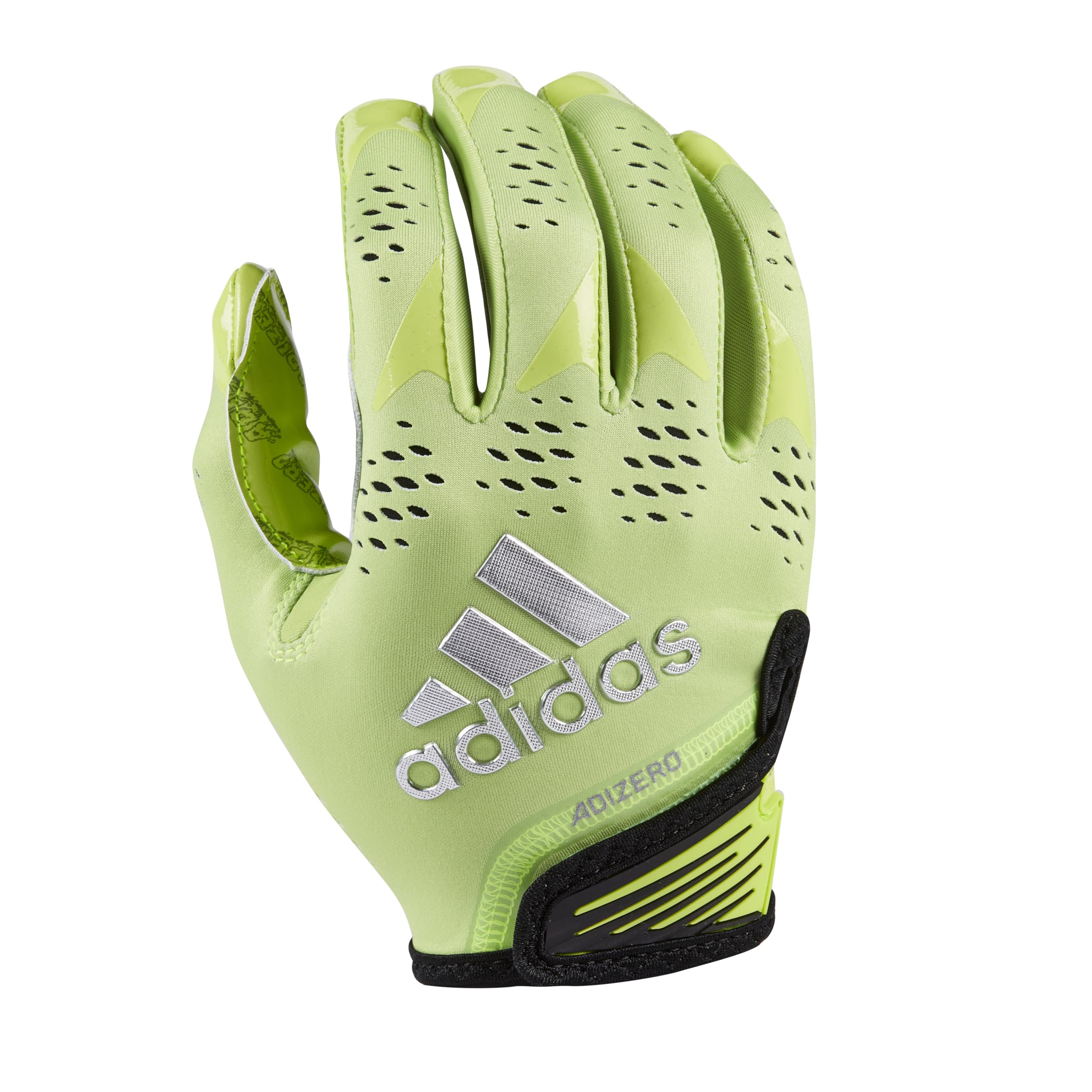 adidas Adizero 12 Big Mood Slime - Guantes de fútbol para adultos, color lima, talla L