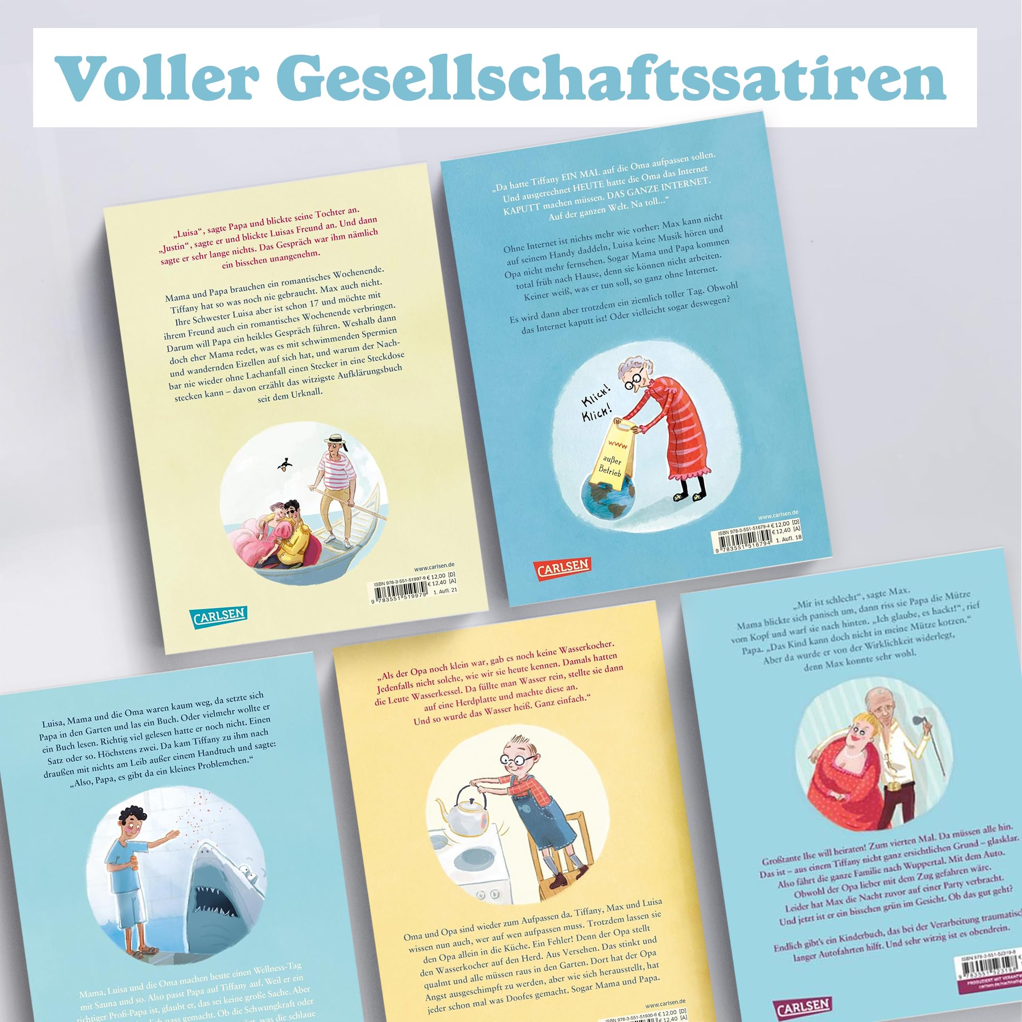 Marc-Uwe Kling Kinderbuch Bundle – Der Tag, an dem… Band 1-5 – lustige Vorlesebücher & Erstleser-Geschichten für Kinder im Alter von 6–10 Jahren, humorvolle Bilderbücher inkl. exklusivem Lesezeichen