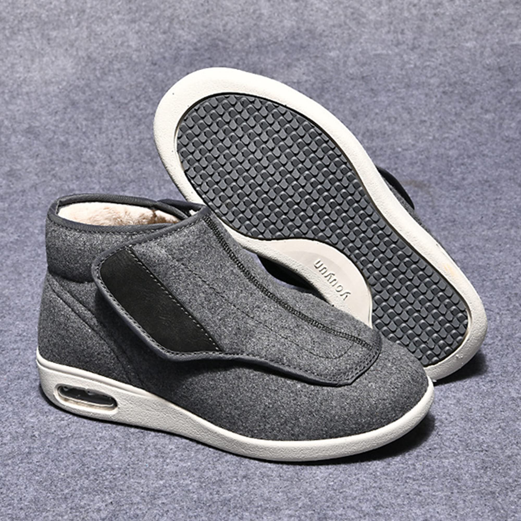 Zapatos para Diabéticos para Hombre Zapatillas Extra Anchas para Artritis Pies Hinchados Zapatillas Ajustables Transpirables Antideslizantes para Ancianos En Invierno
