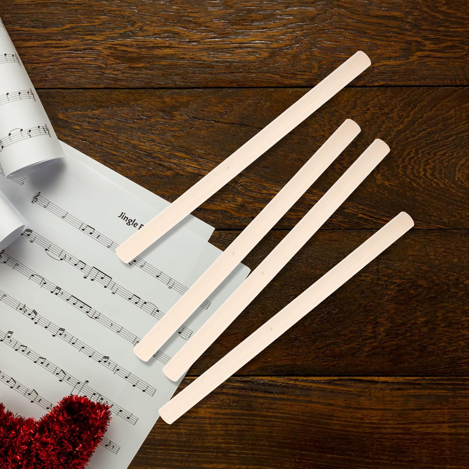 Levemolo 5Pcs Spruce Wood Bass Sound Posts Instrument Accessories Resonance Columns for Upright Bass Musical Parts