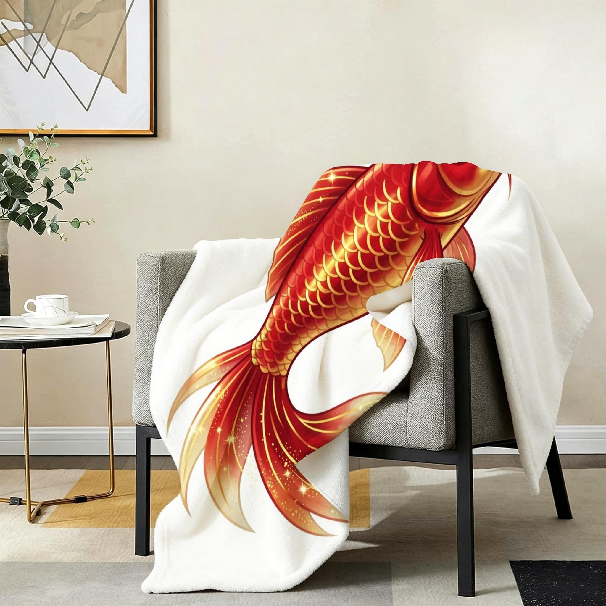 Manta Entretiempo Grande, Carpa Koi Roja, 220x240 cm, AQ9113