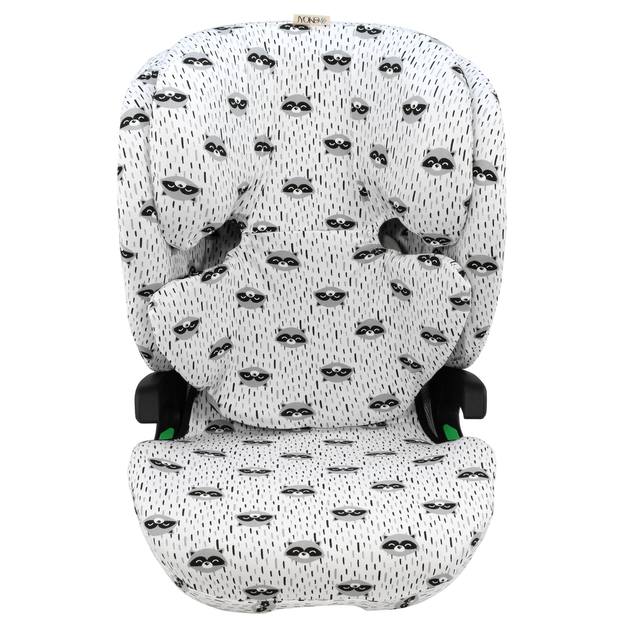 JYOKO Kids Funda de algodón para Silla de Coche Compatible con Axkid (Raccoon, Axkid Nextkid)